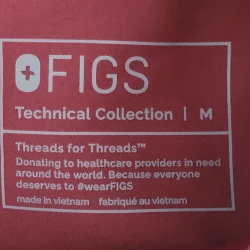 Figs Zamora High Wasited Maternity Jogger Scrub Pants Womens Sz M Burgundy NWOT - Picture 5 of 6