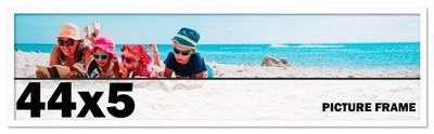 44x5 Frame White Wood Picture Photo Frame with UV Acrylic and Acid Free Backing
