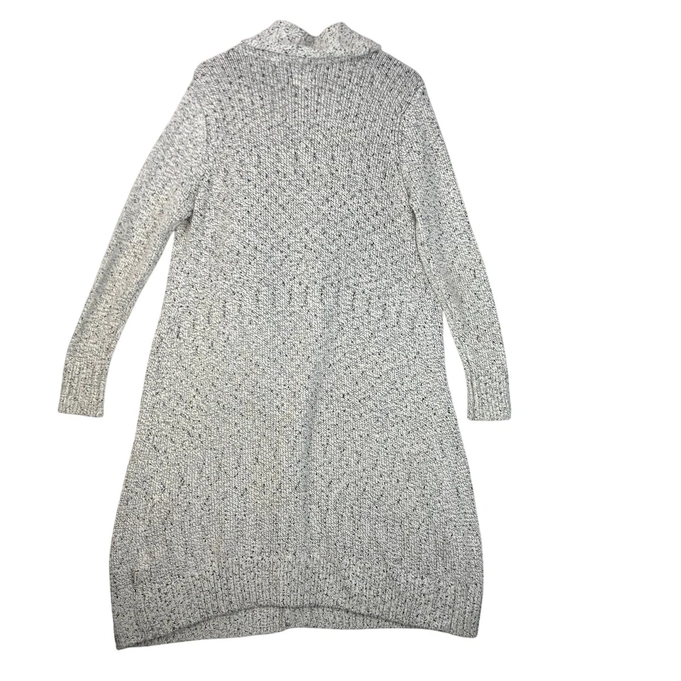 RVCA Women's White with Black Maxi Length Knit Open Cardigan Size LG GUC - Image 2 of 4