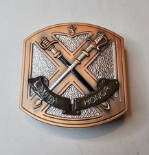 2008 USMC "DUTY HONOR" SWORDS BELT BUCKLE BRADFORD EXCHANGE MARINE CORPS NCO OFF