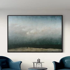 Caspar David Friedrich The Monk by the Sea Canvas/Poster Wall Art