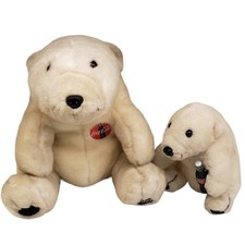Vintage 1993 Coca Cola Polar Bears Plush Coca-Cola Company Bears Collectables