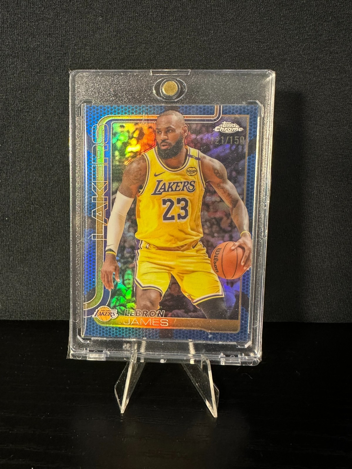 LeBron James 2025-26 Topps Chrome Blue Basketball Refractor 121/150 #127