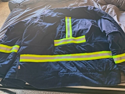 Carhartt FR Flame Resistant Coat Style 102182-410 Blue 2XL Regular NEW image 9