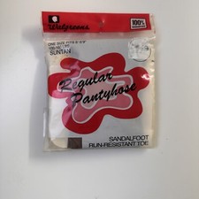 3 Walgreens Vtg Regular Pantyhose. Jet Black, Navy, Regular Sheer.New Old Stock