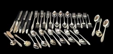 Oneida Community Lady Stuart 42 Pc Silverplate Flatware Set 1949 Wm A Rogers