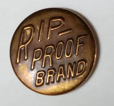 Bb RIP-PROOF BRAND Antique Brass OVERALL BUTTON Wobble shank Medium