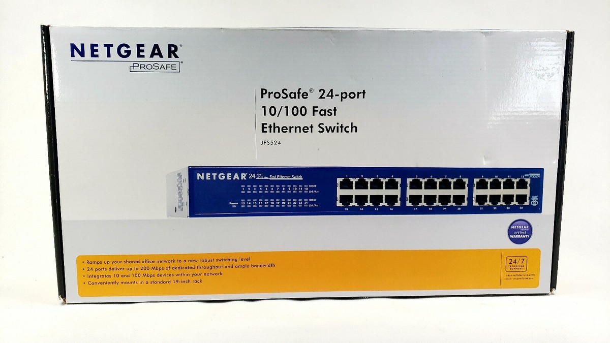 Commutateur NETGEAR ProSafe 24-port 10/100 Mbps Fast Commutateur NETGEAR ProSafe 24-port 10/100 Mbps Fast