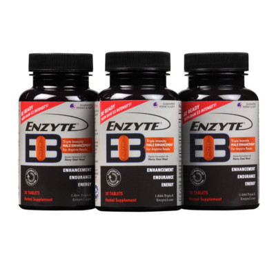 Enzyte E3 - Triple Intensity Male Enhancement, Energy, Endurance - 30ct (3 Pack)