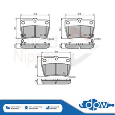 Fits Toyota RAV4 1994-2005 1.8 2.0 D + Other Models Brake Pads Set Rear DPW
