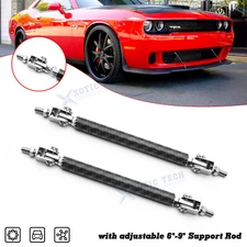 Pair Stronger Bumper Splitter Diffuser Strut Rod For Dodge Charger Challenger