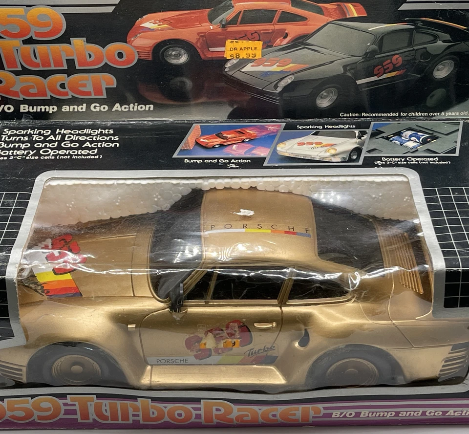 Porsche 959 Turbo Racer B/O Bump and Go Action de colección Foto 3 de 4