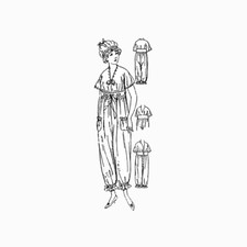 Past Patterns 0846 Edwardian Ladies Pajamas Cap Sewing Pattern Bust 38