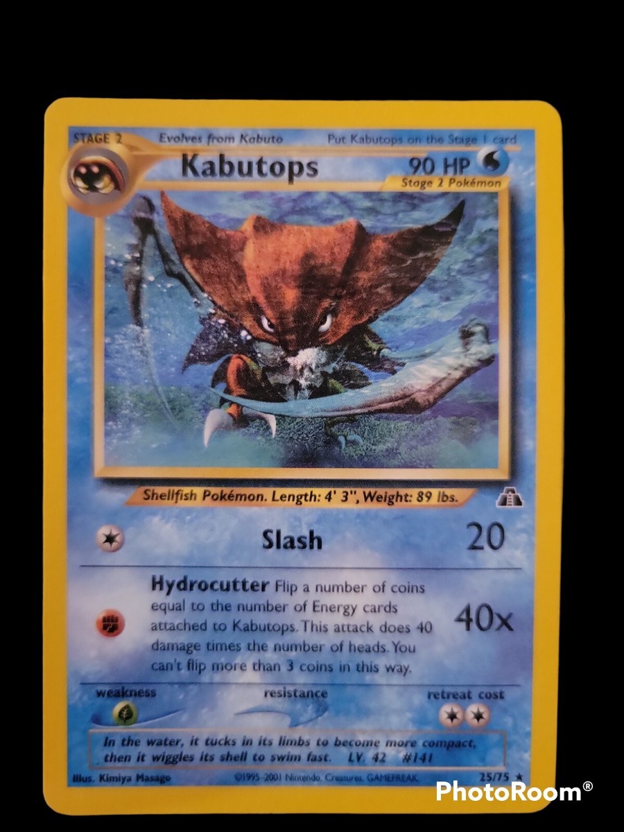PSA 10 Pokemon Neo Discovery Unlimited Rare Kabutops 25/75 GEM