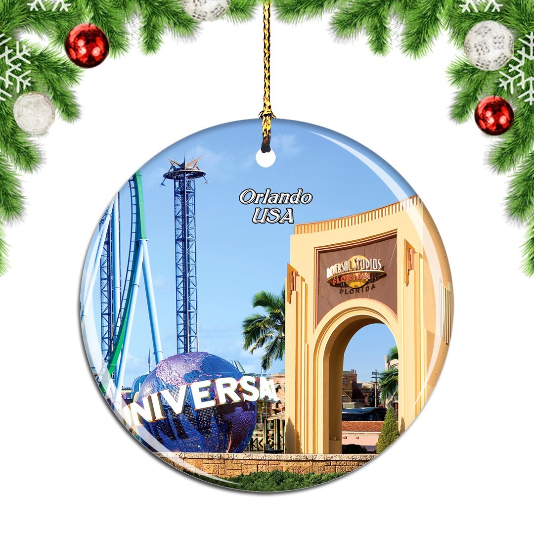 USA Universal Studios Florida Orlando Christmas ornament city travel souvenir
