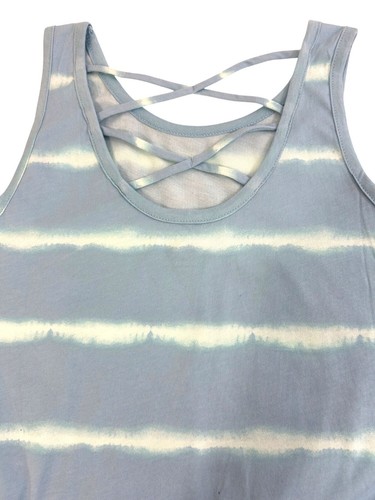 Old Navy Girls Maxi Dress XL 14-16 Blue White Tie Dye Striped Sleeveless Summer - Picture 6 of 11