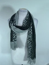 Cejon Women’s Gray Black Colored Rectangle Scarf 