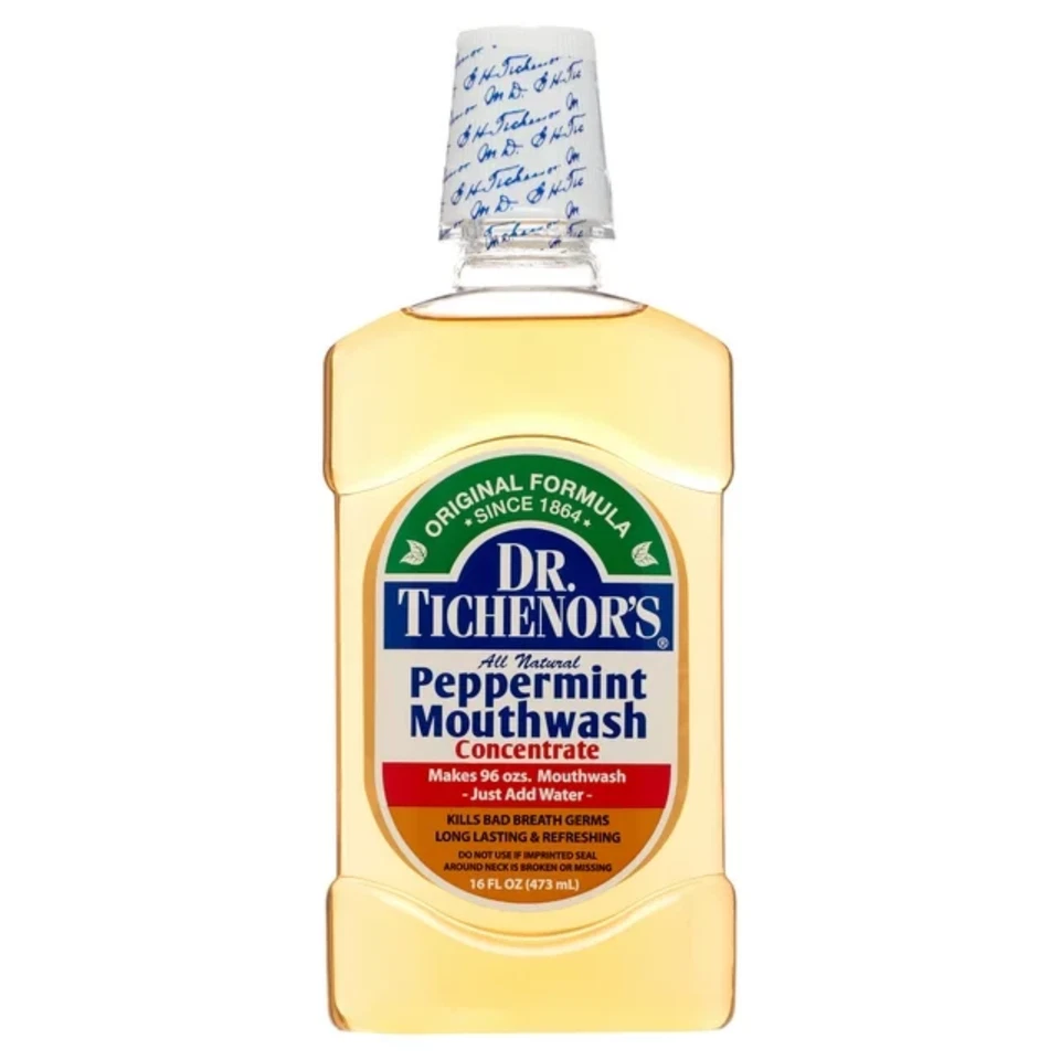 (3 PACK) Dr. Tichenor's Peppermint Mouthwash, All Natural, Concentrate, 16 fl oz - Image 2 of 4