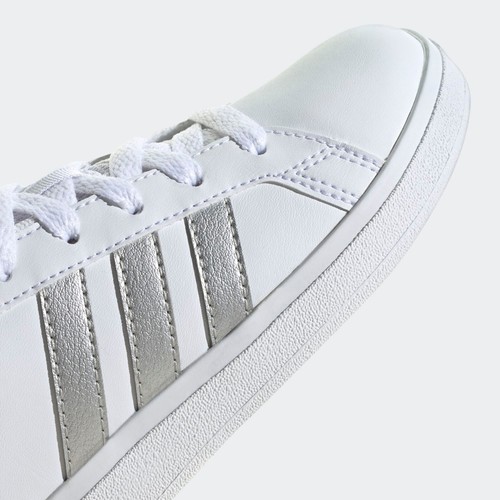 SCARPE ADIDAS GRAND COURT 2.0 K- GW6506 col. bianco/argento - Foto 4 di 5