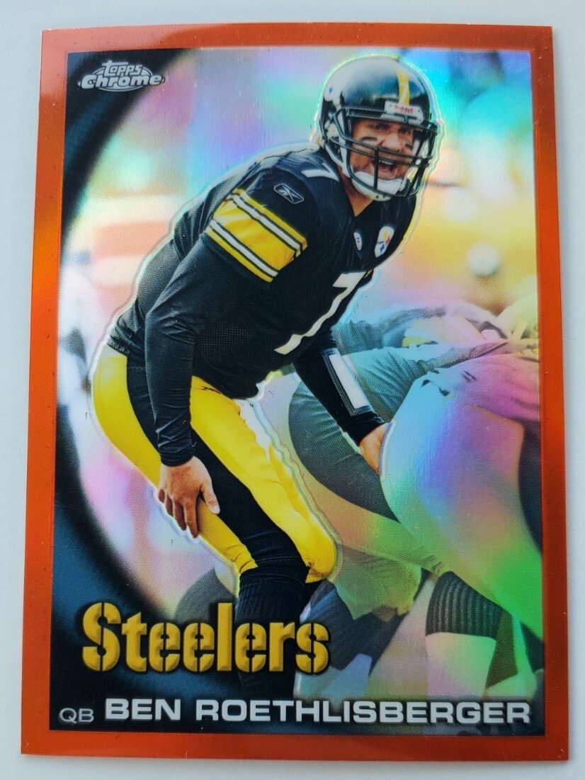 2010 Topps Chrome Ben Roethlisberger Steelers Orange Refractor C132