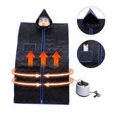 Portable Steam Sauna Tent Home Personal Sauna Room Full Body Spa 2L 1000W Black!