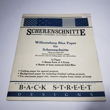 Scherenschnitte Paper Projects Back Street Williamsburg Blue Paper 8 sheets
