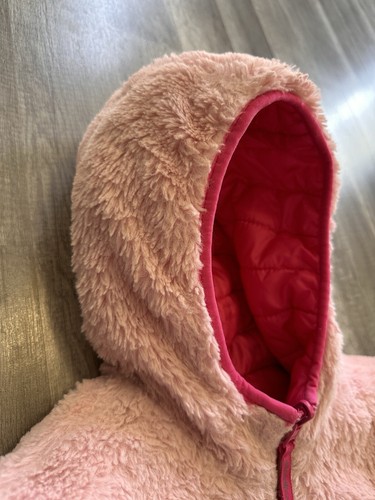 Eddie Bauer Girls Reversible Tye Dye Ombré Purple+Pink Puffer Winter Coat Large - Picture 17 of 21