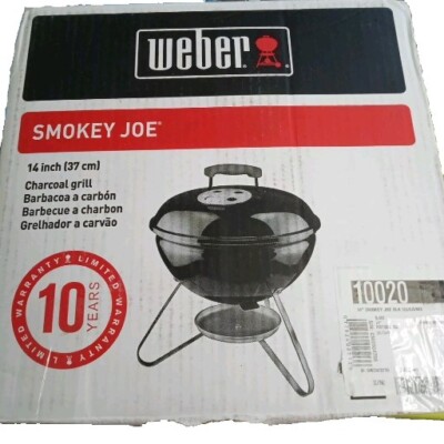 Weber Smokey Joe Premium Charcoal 14 In Outdoor Portable Grill Black,10020
