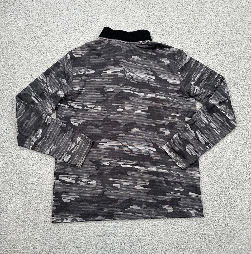 Suéter de golf Robert Graham para hombre gris medio camuflado 1/4 cremallera manga larga Foto 3 de 4