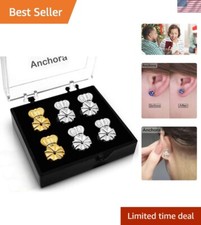 Hypoallergenic Earring Lifters for Heavy Earrings 2 Silver 1 Gold Set