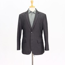 Express 40R Gray Sport Coat Blazer Jacket Striped 2B Cotton
