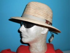New Dorfman Pacific Safari Sun Panama Fedora Straw Hat Size S/M MSP 49.99 SR