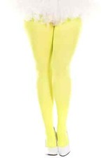 Women's Plus Size Yellow Opaque Tights