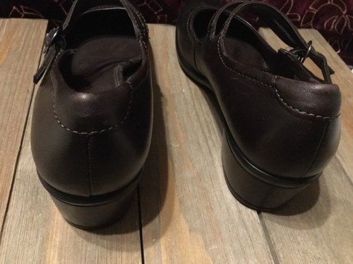 ECCO Mary Janes Brown Leather Women Shoes Size 40 ( 9.5) New/Display - Picture 3 of 6