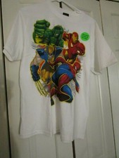 Marvel Heroes Comics Boys Spiderman Hulk T Shirt Size Extra Large 14-16