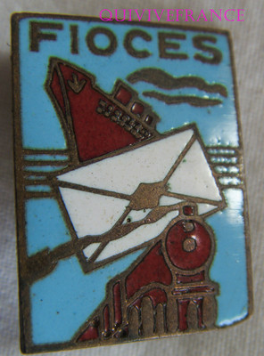 Insigne Badge FIOCES - Fédération Correspondances Scolaires - Émail - Occasion