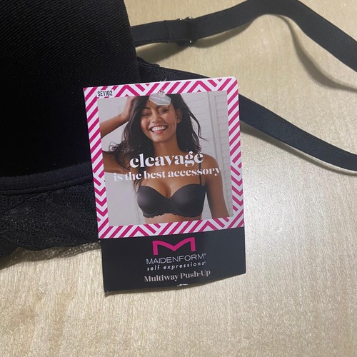 Maidenform Size 36B Women's Self Expressions Multiway Push-up Bra in Black - Picture 6 of 13