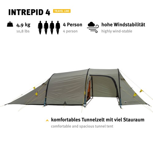 WECHSEL Tunnelzelt Intrepid 4 Personen Campingzelt Familienzelt Alu Leicht 4,9kg - Bild 2 von 9