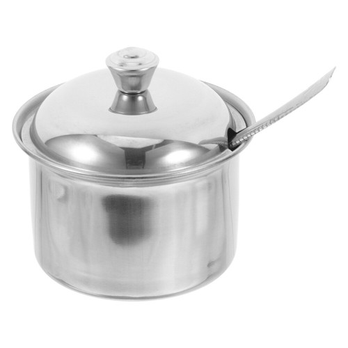 2 Stück Edelstahl-Gewürzbehälter mit Deckel und Löffel, Zuckerdose, Gewürztopf, - Bild 2 von 12