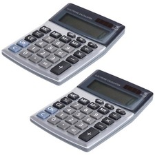 Lot De 2 Calculatrices De Table XXL HAC24 Avec Grand Écran Math