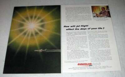 1957 Douglas DC-8 Jet Plane Ad - Affect the Days