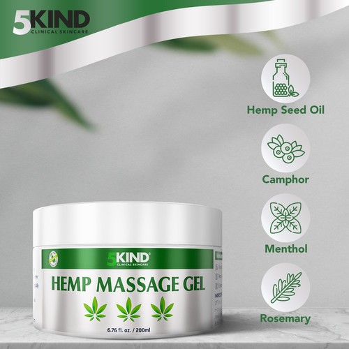 5kind Hemp Active Gel 200ml - High Strength Hemp Oil Formula - Picture 9 of 10