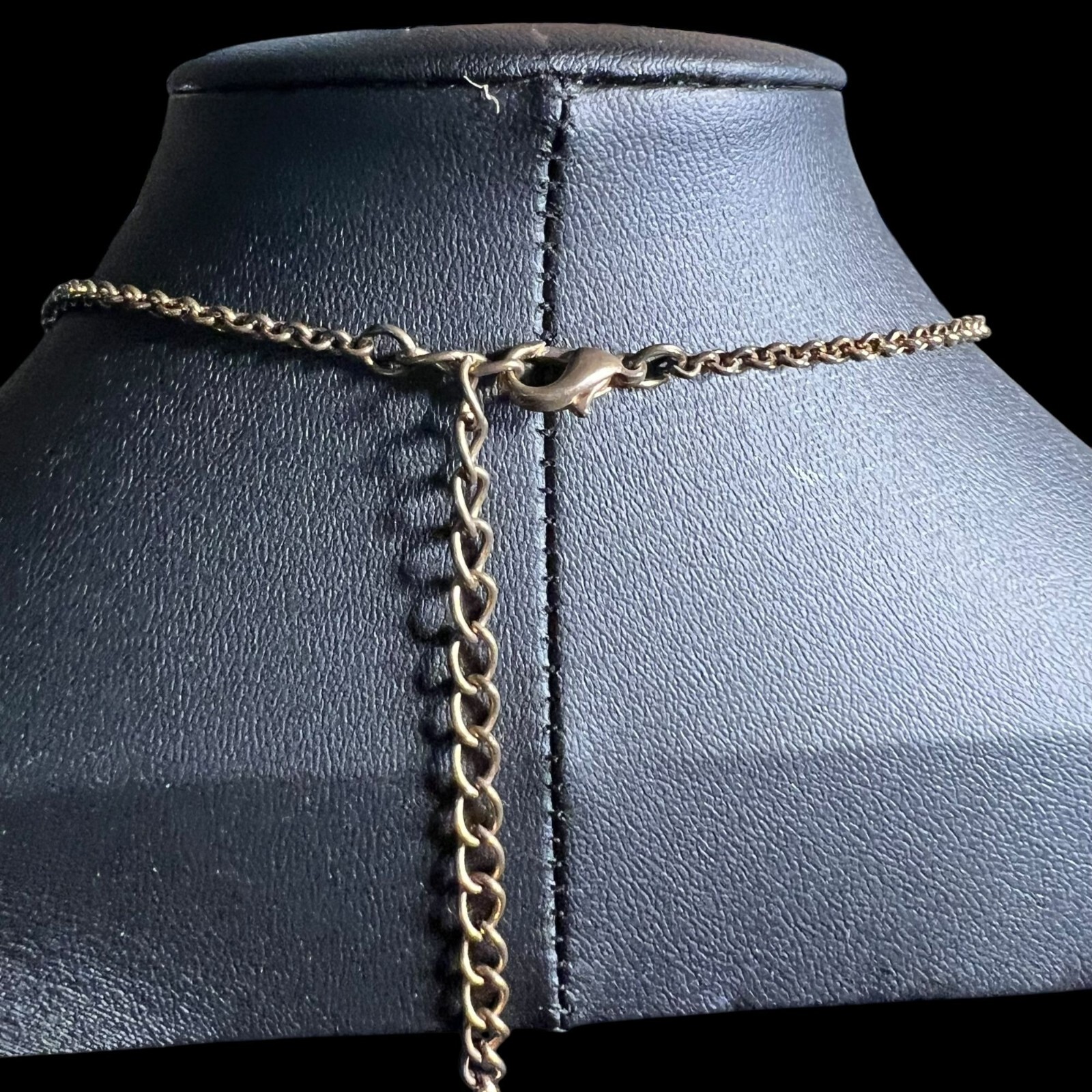 Geometric Triangle Statement Necklace Mint Cream … - image 4