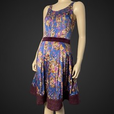 D&G Dolce&Gabbana Vintage Silk Wool Floral Evening Dress Size M