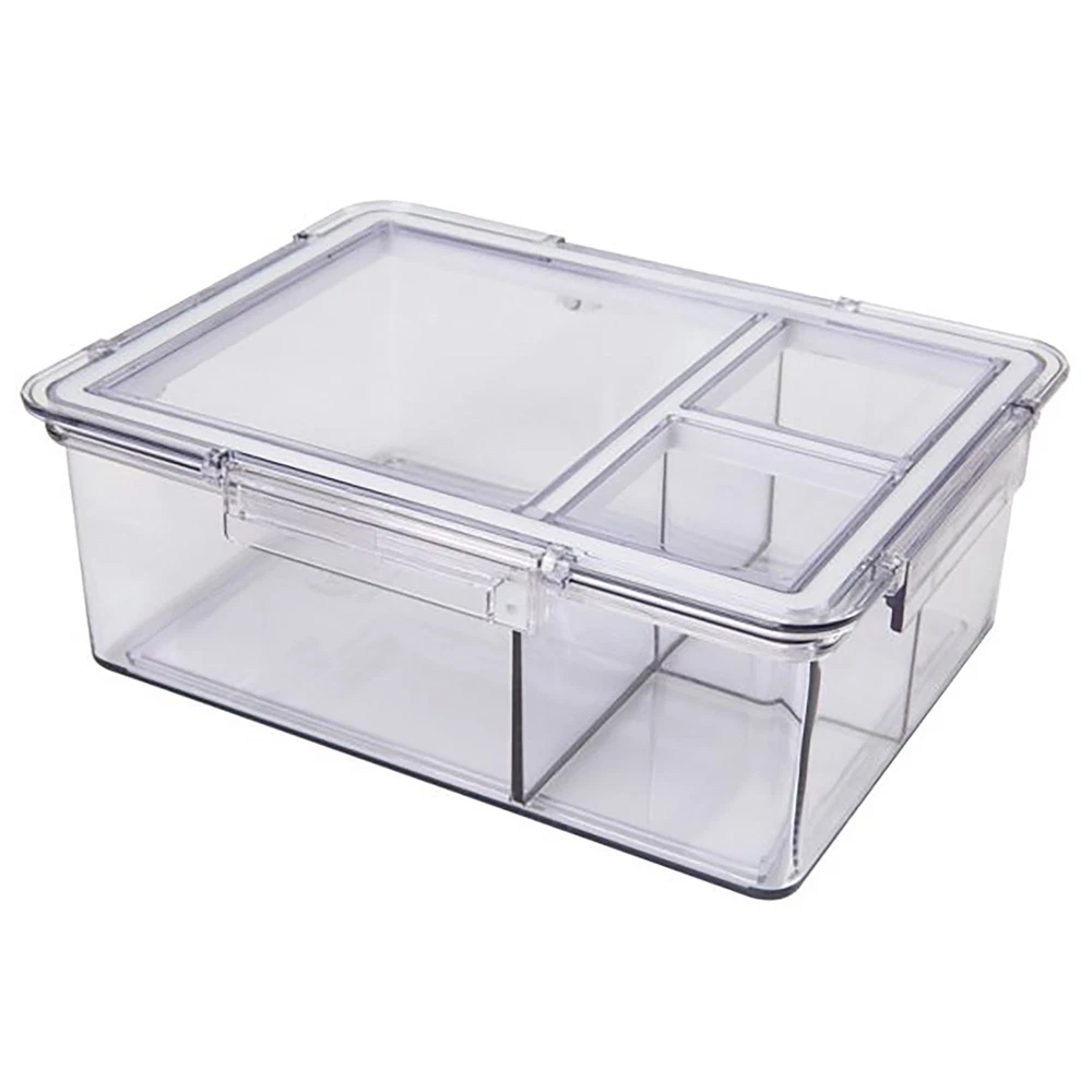 Bento Box Clear Food Storage Container, Set of 3,Durable BPA free clear plastic