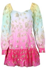 LOVESHACKFANCY CHIFFON MINI DRESS SMALL