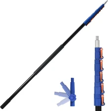 7-30FT Reach Telescoping Extension Pole, Multi-Purpose Extendable Pole with Univ