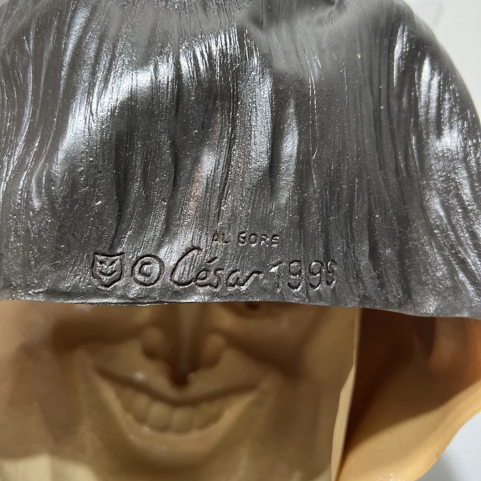 Máscara de disfraz de goma de Halloween Al Gore 1999 vintage hecha por Ce’sar - nunca usada Foto 4 de 4