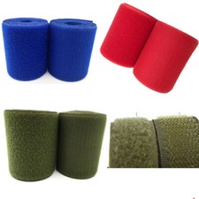 2m Length 10cm Width Sew on Hook and Loop Fastener Tape Blue/Army Green/Red