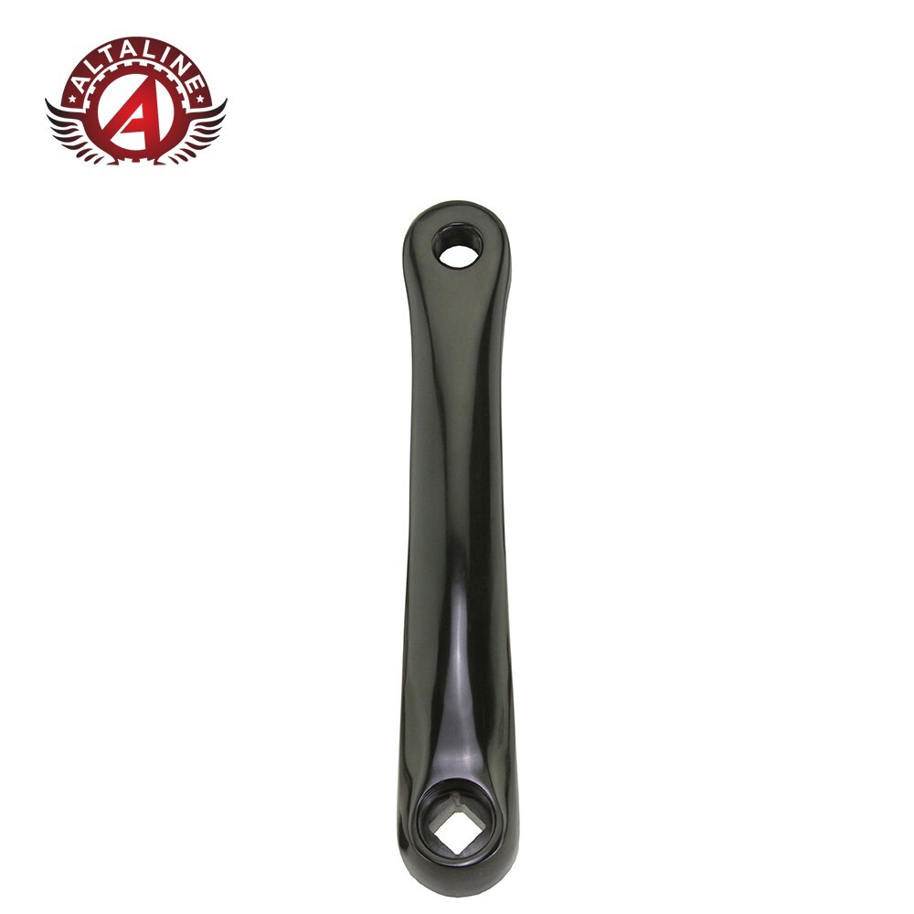ALTALINE 175MM LONG ALLOY BICYCLE LEFT CRANK BLACK ARM SQUARE